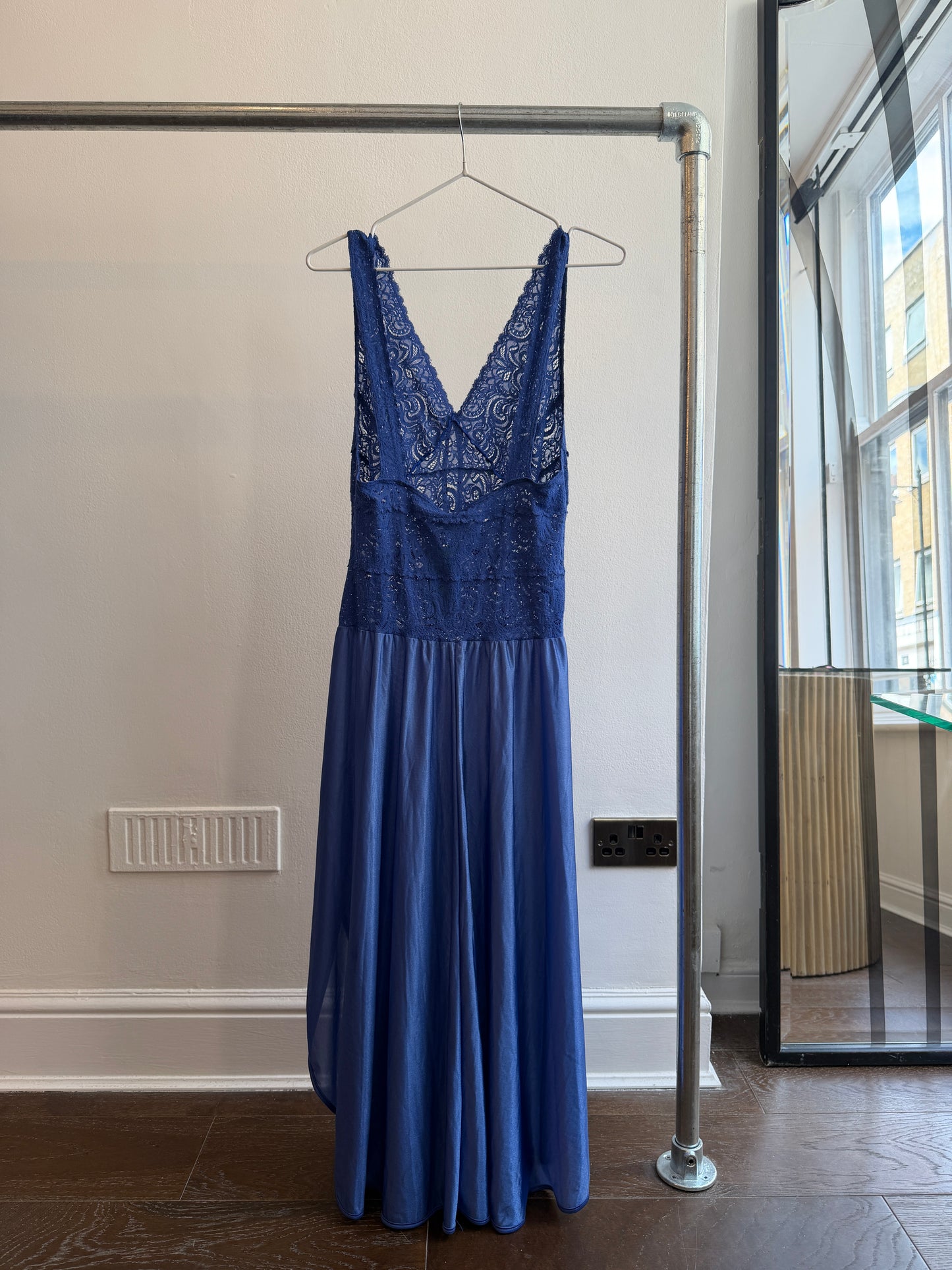 90's Blue Lace Slip Dress