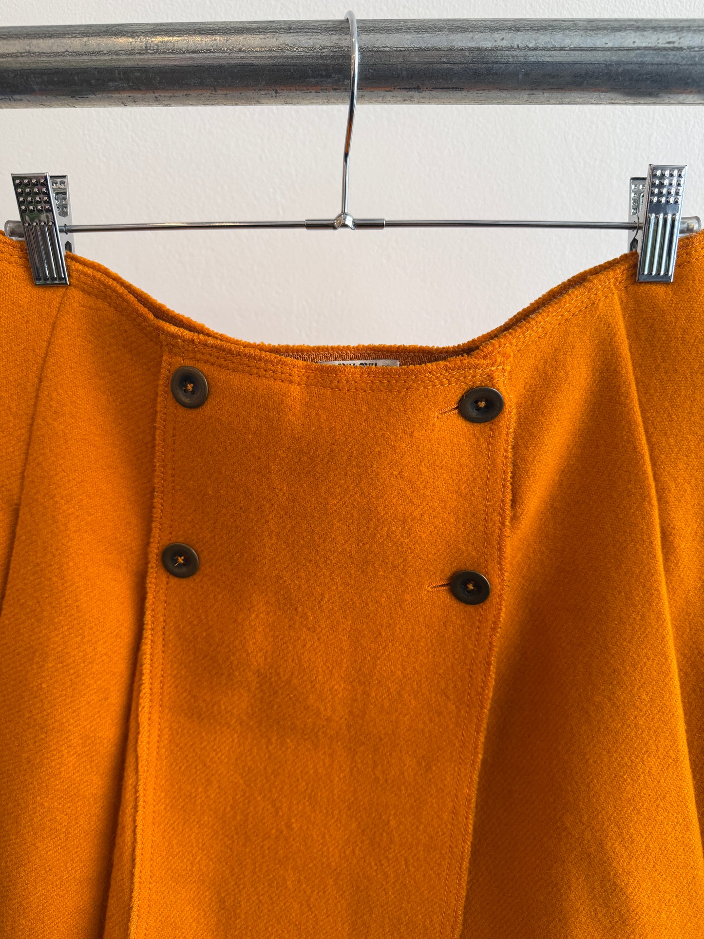 Miu Miu Orange Wool Skirt