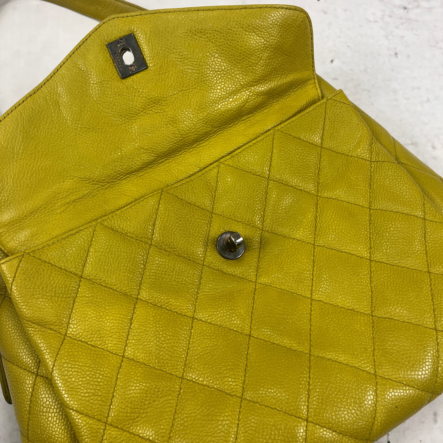 Chanel Green 2007 Caviar Leather Bag