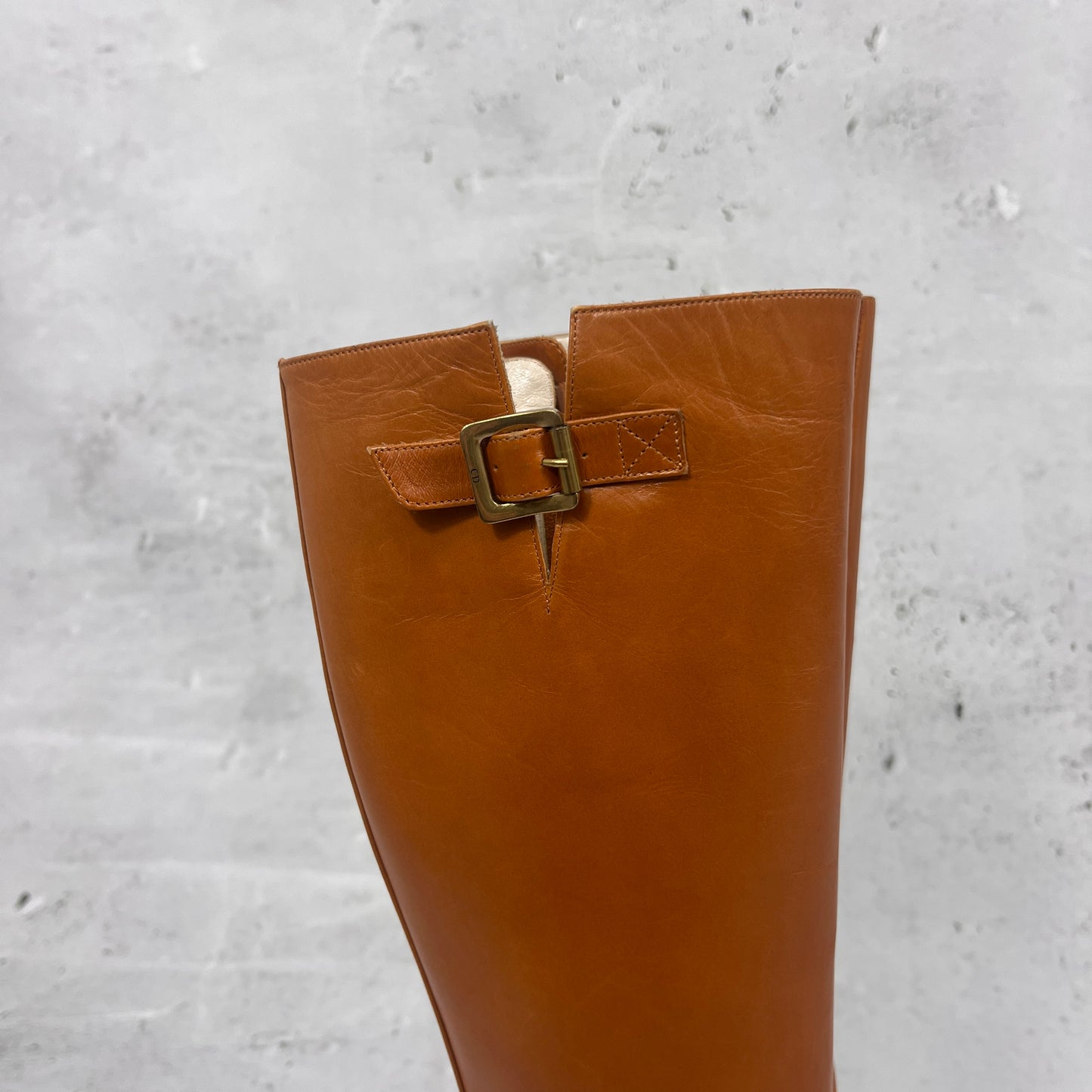 Dior 2000's Tan Buckle Boots