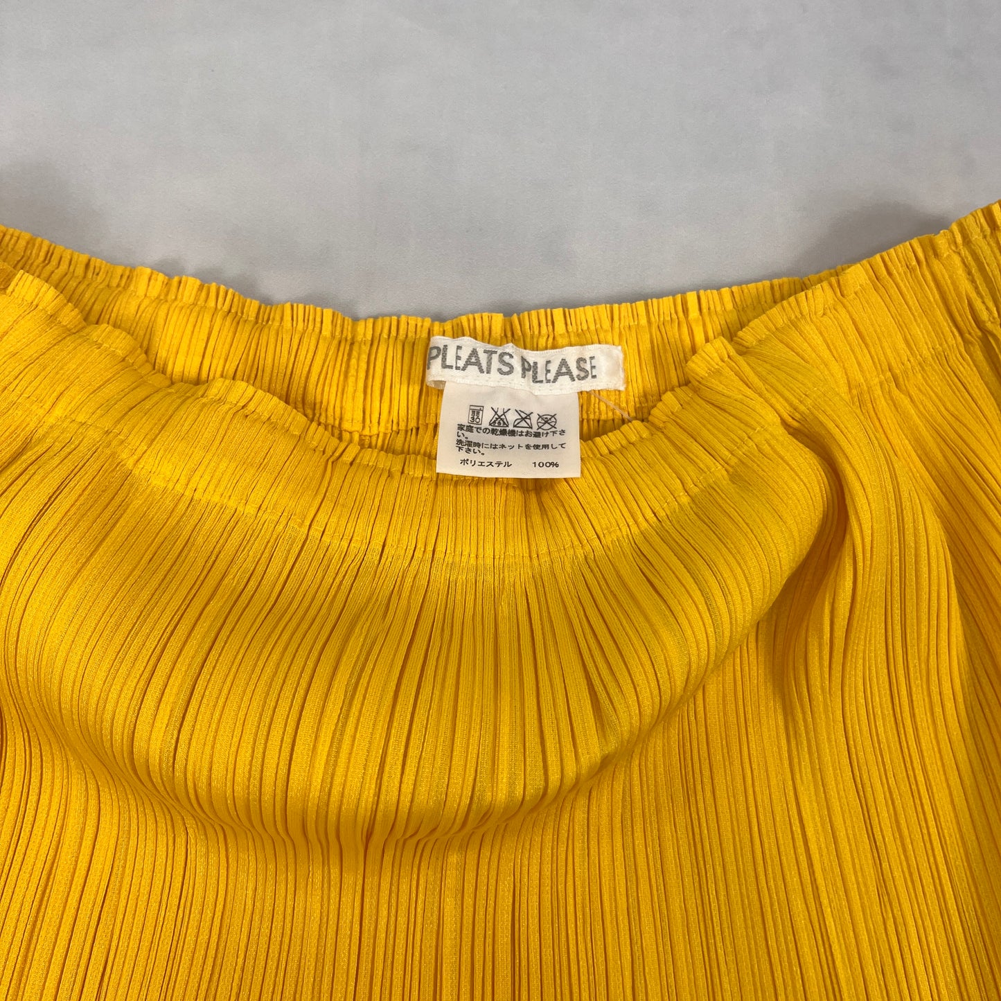 Issey Miyake Yellow Pleats Please Skirt