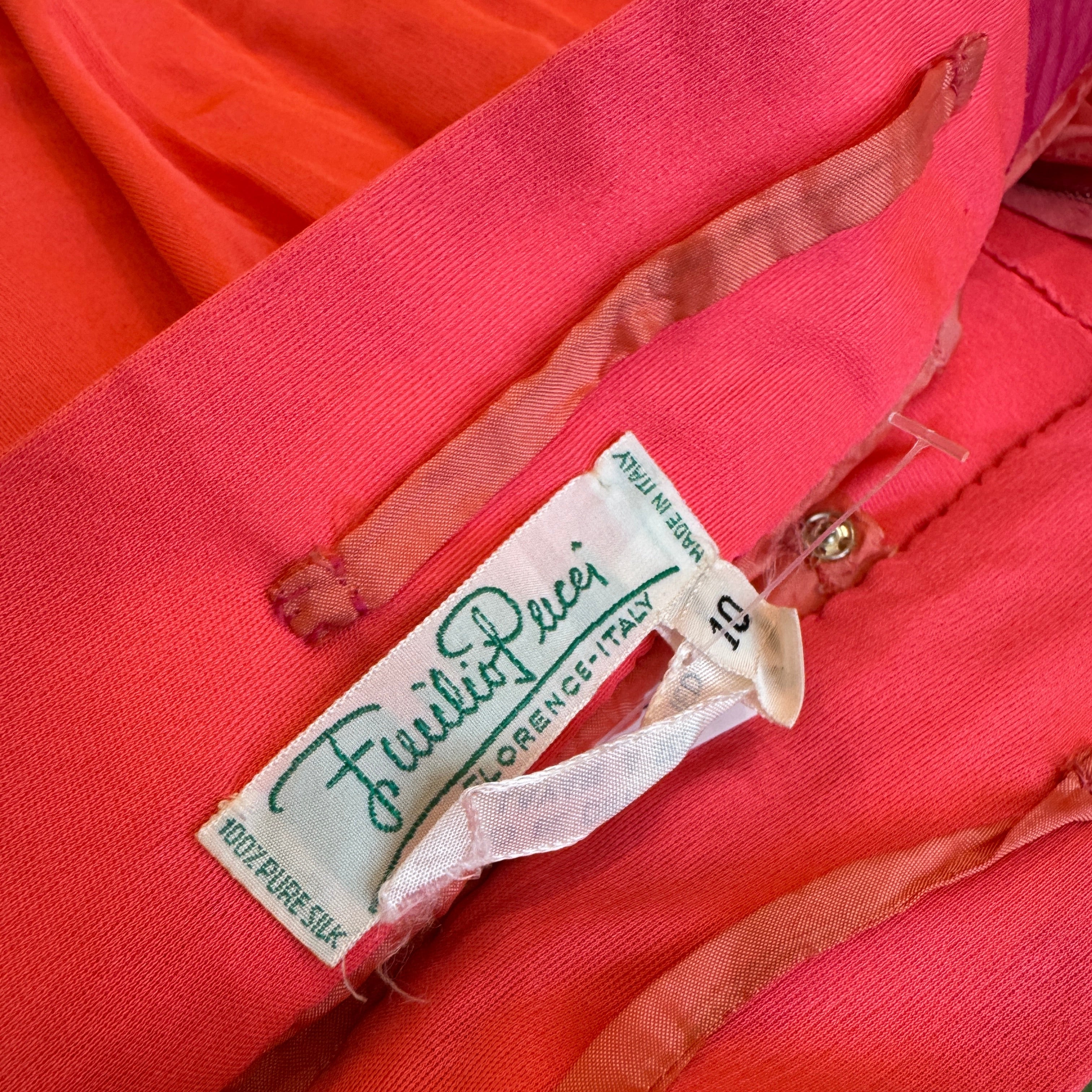 EMILIO PUCCI スカート34 Emilio Pucci Neon Pink Silk Maxi Skirt – Attagirl