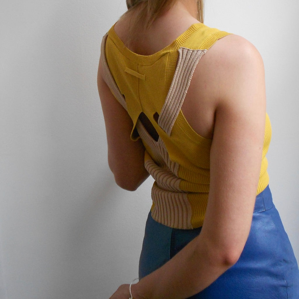 Jean Paul Gaultier Mustard Ribbed Tank