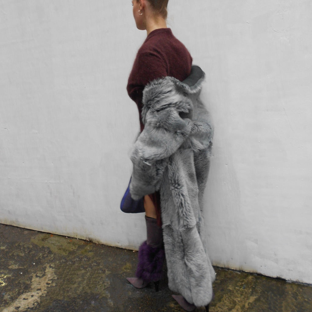 Reversiable Faux Fur & Suede Coat