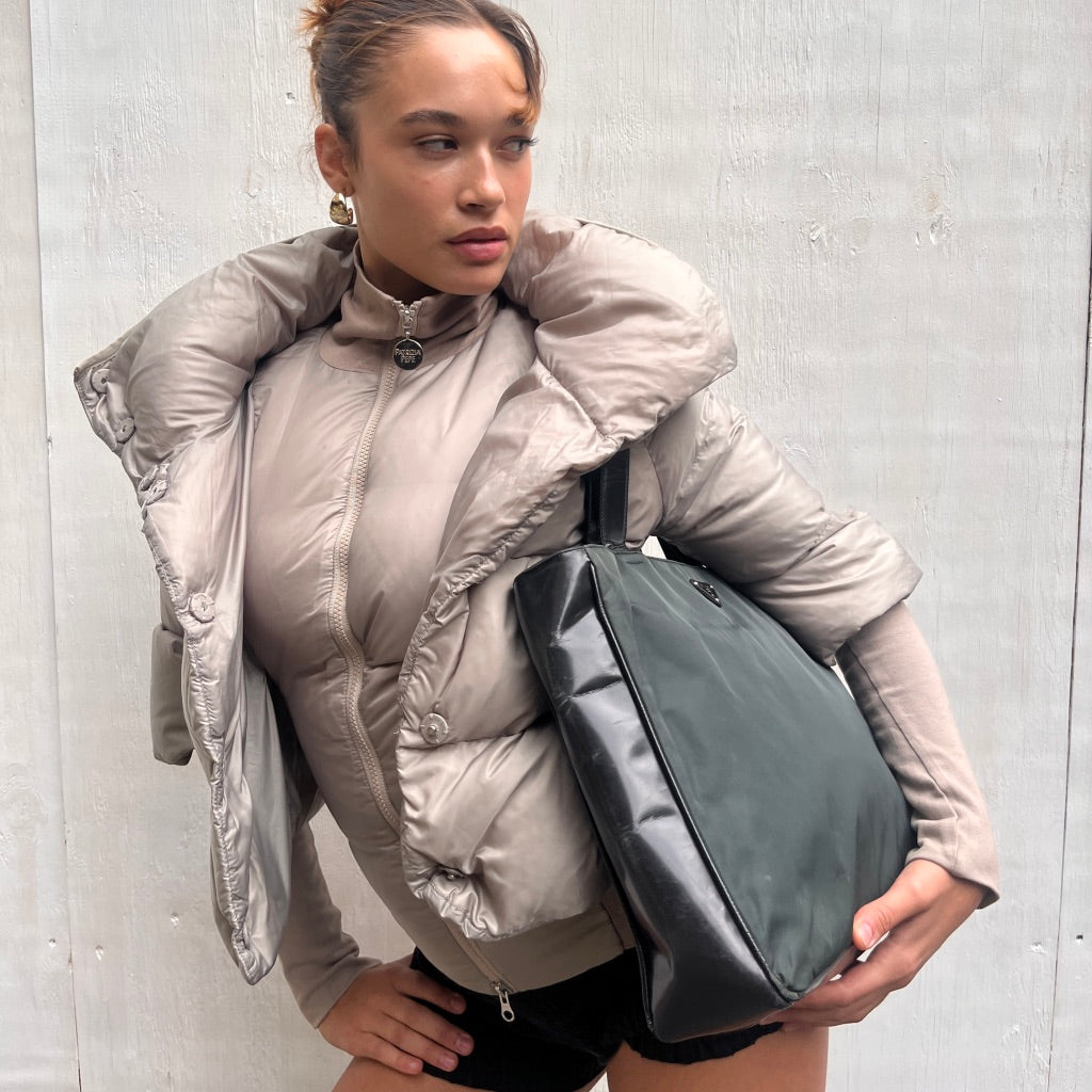 Patrizia Pepe Grey Puffer Jacket