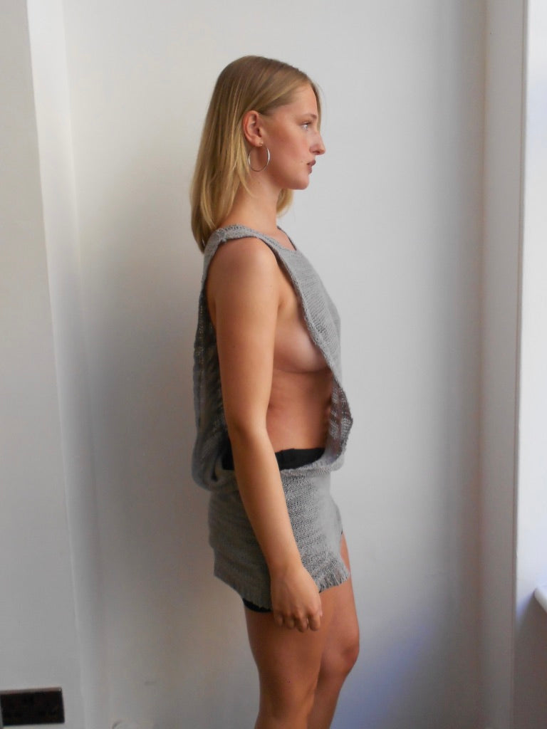 Grey Knit Top