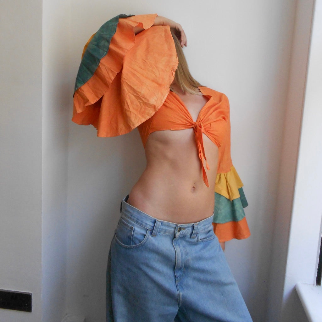Orange Salsa Cropped Top