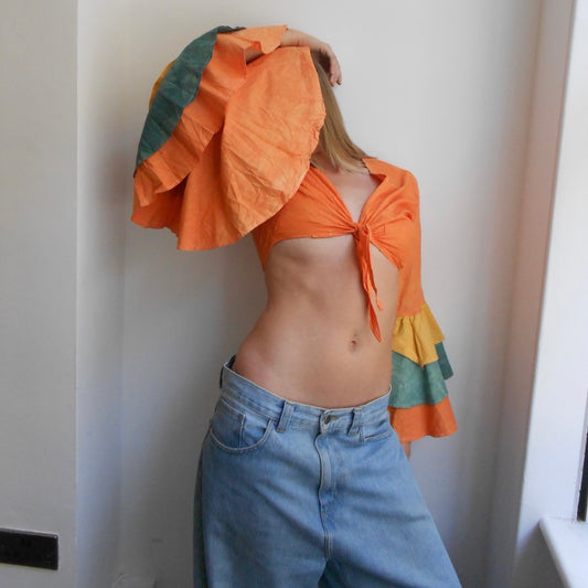 Orange Salsa Cropped Top