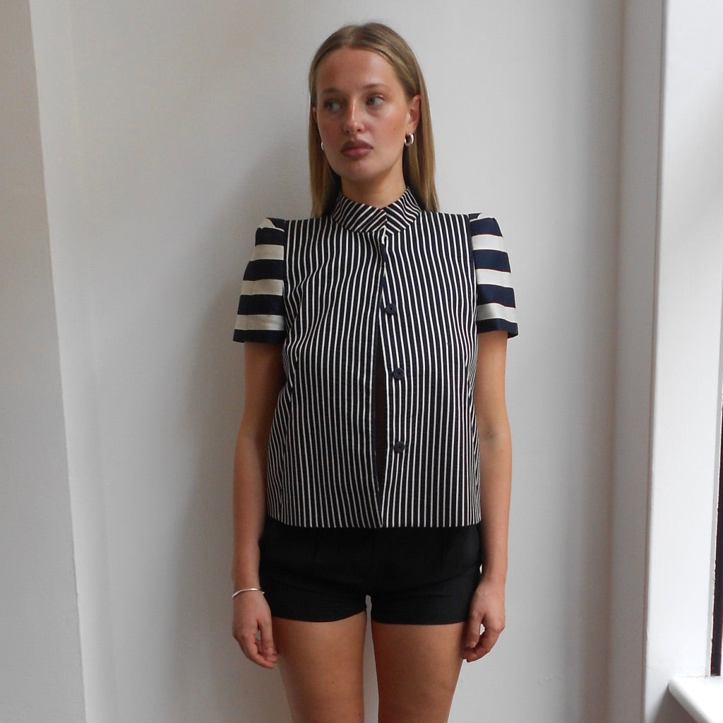 Emporio Armani Navy Stripe Blazer
