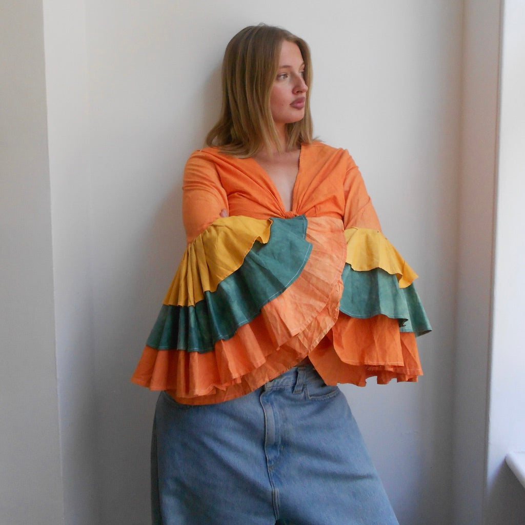 Orange Salsa Cropped Top