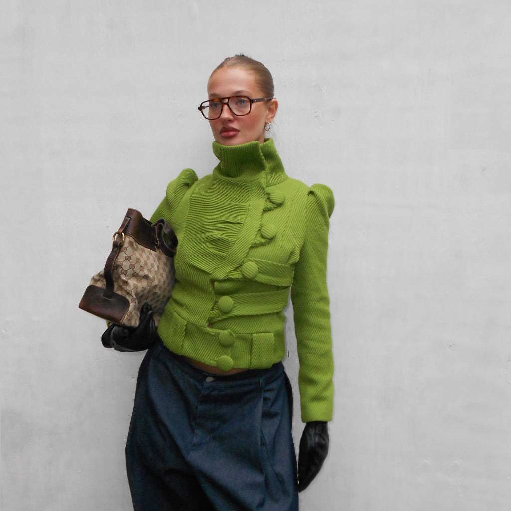 Pilar Ruiz Green Textured Jacket