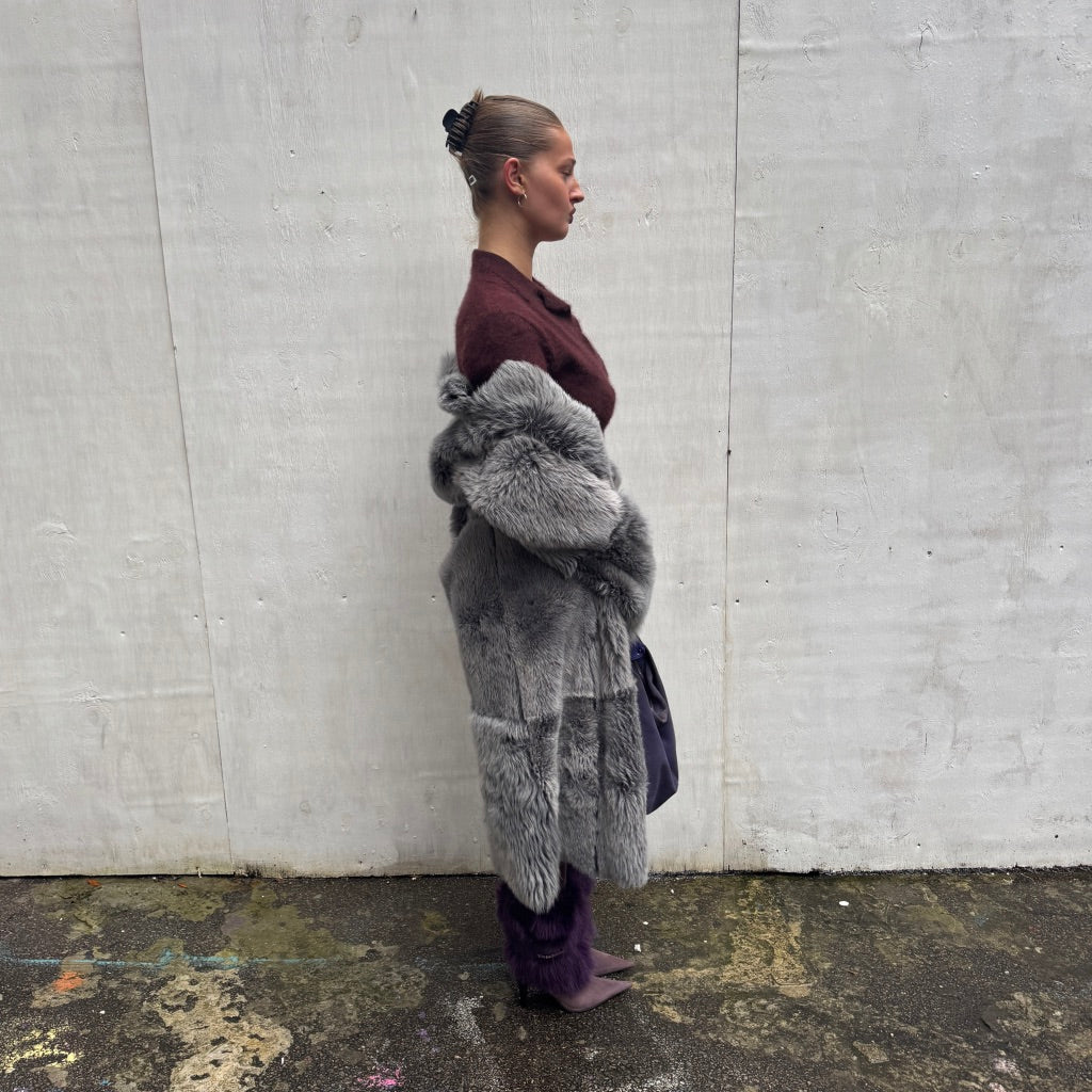 Reversiable Faux Fur & Suede Coat