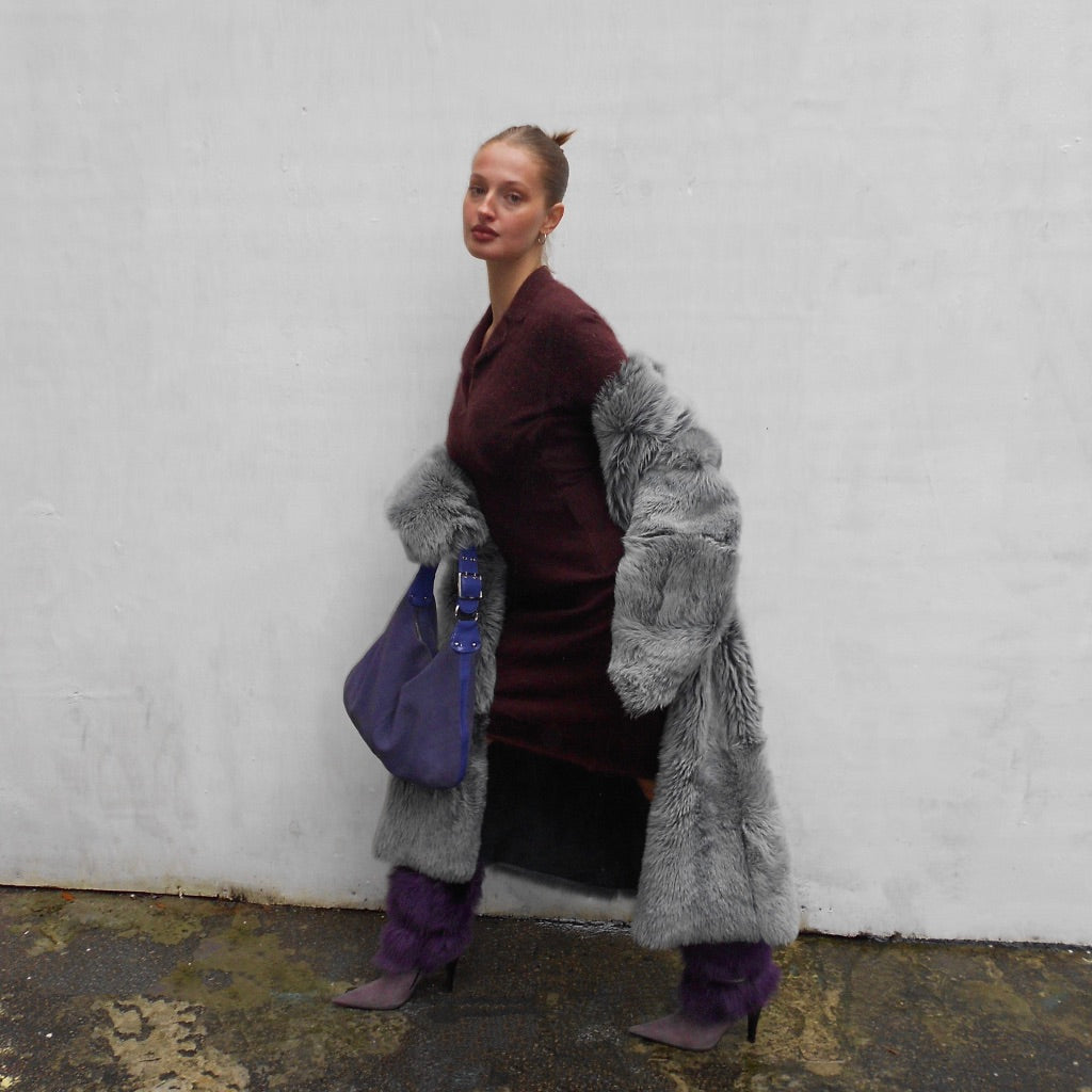 Reversiable Faux Fur & Suede Coat