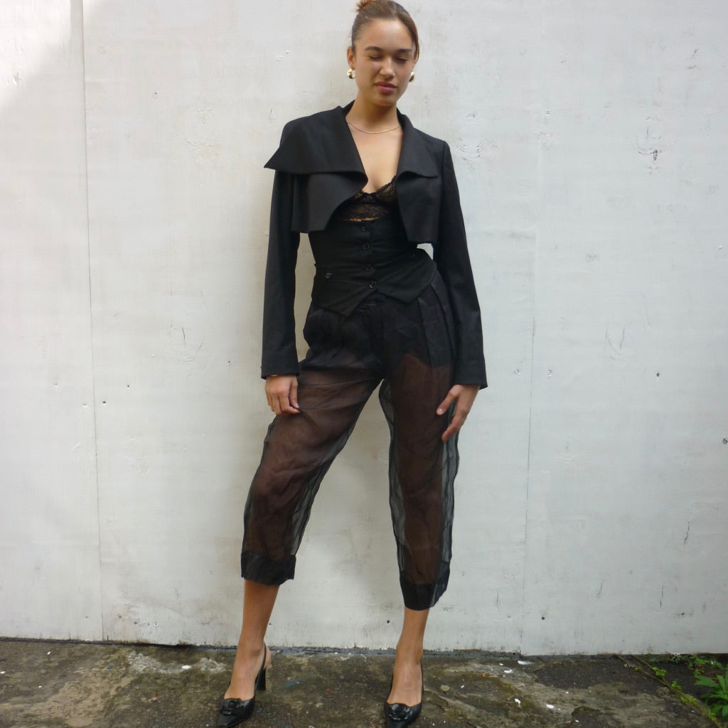 La Perla Black Sheer Capri