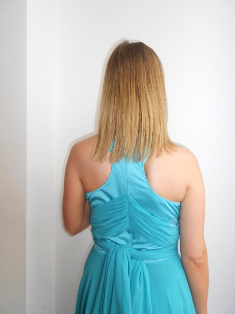 Versace Teal Silk Dress