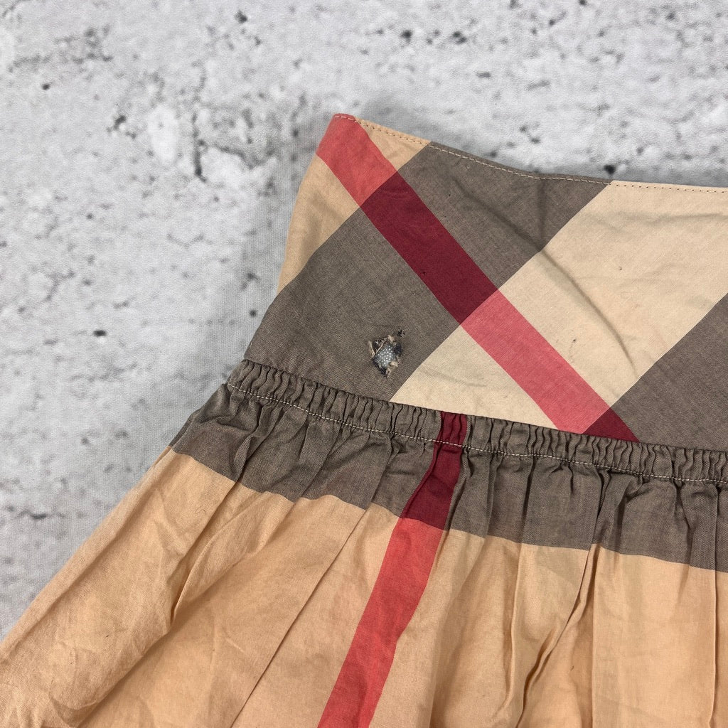 Burberry Novacheck Pleated Mini Skirt