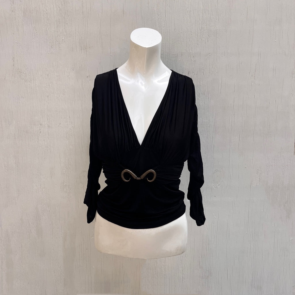 Just Cavalli Horn Buckle Top