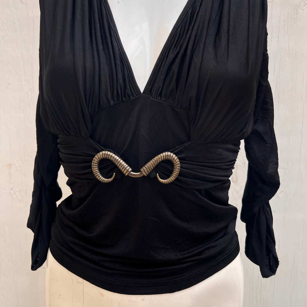 Just Cavalli Horn Buckle Top