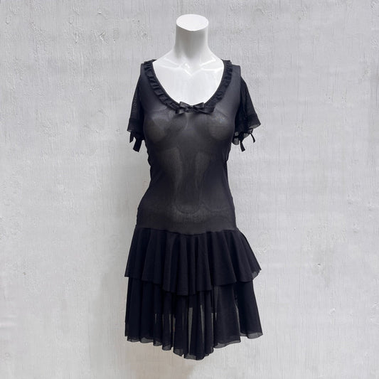 Black Sheer Mesh Dress