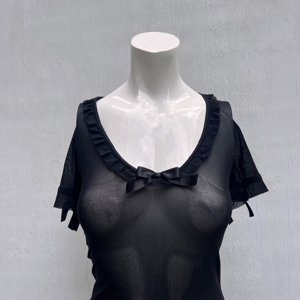Black Sheer Mesh Dress