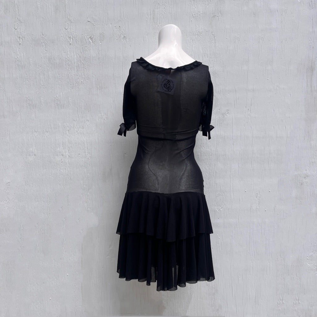 Black Sheer Mesh Dress