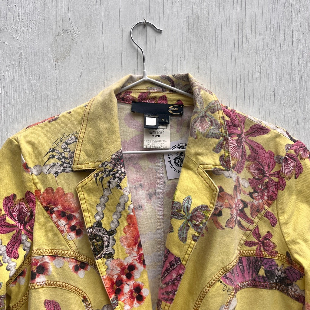Roberto Cavalli Yellow Floral Jacket