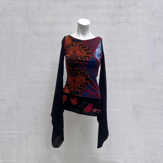Save the Queen Mesh LS Top