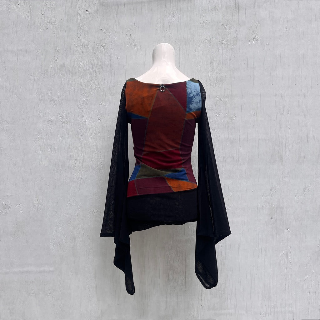 Save the Queen Mesh LS Top
