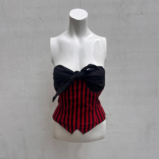 Moschino Striped Bandeau Top
