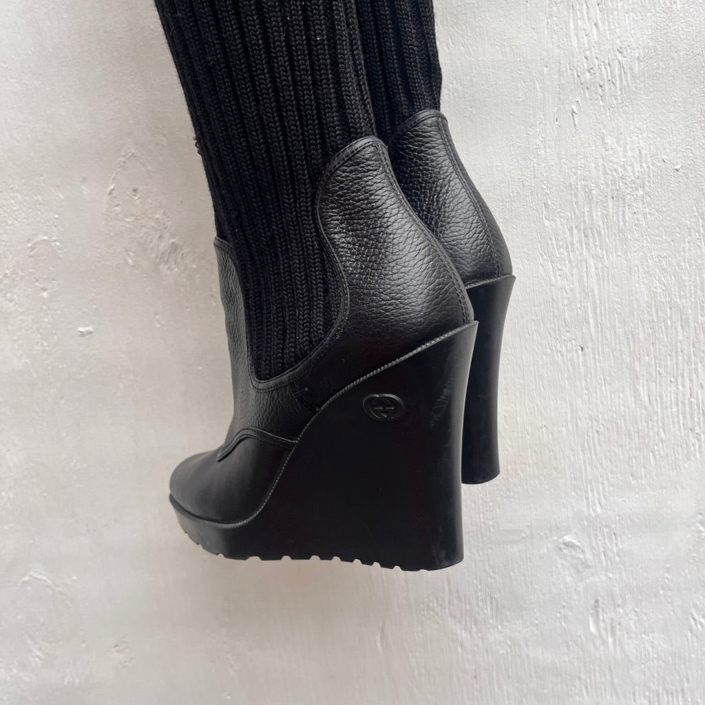 Gucci Ribbed Sock Wedges