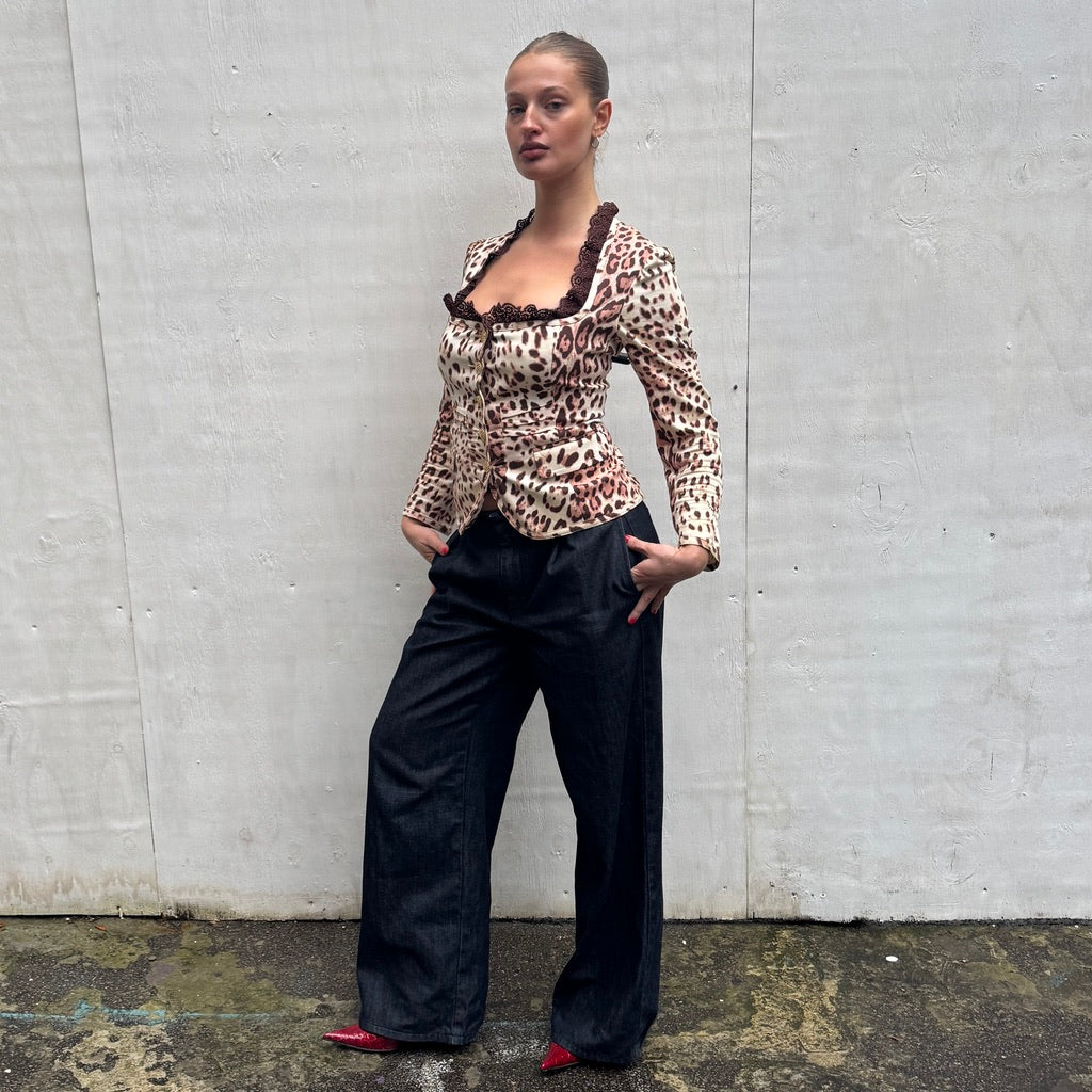 Roberto Cavalli Class Leopard Print Jacket