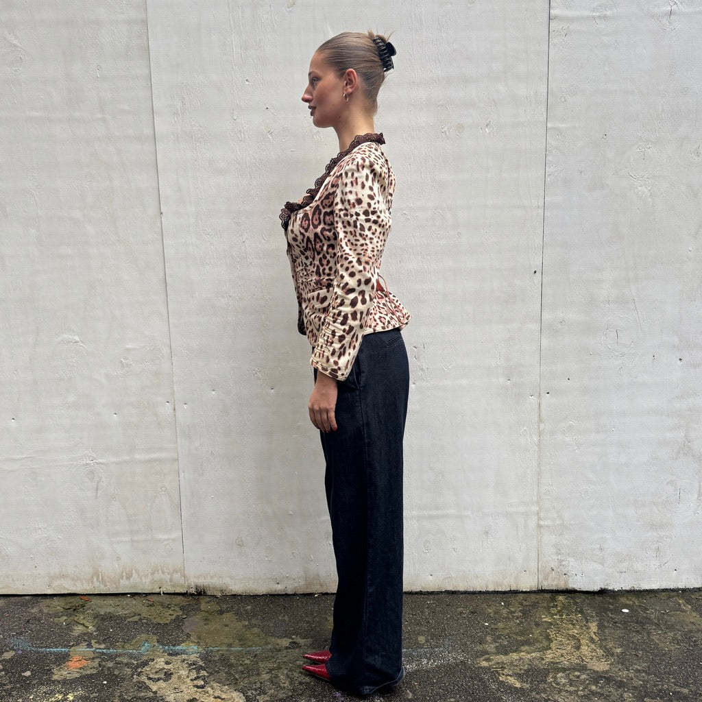 Roberto Cavalli Class Leopard Print Jacket