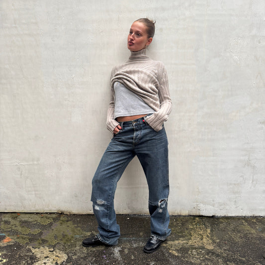 Dolce & Gabbana Blue Ripped Jeans