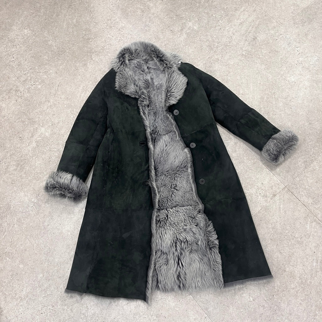 Reversiable Faux Fur & Suede Coat