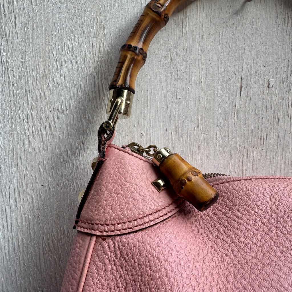 Gucci Pink Bamboo Top Handle bag