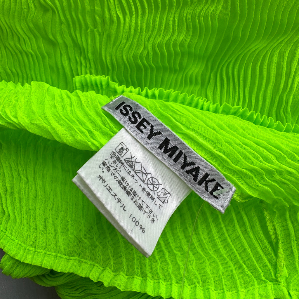 Issey Miyake Lime Green Pleats Please Top