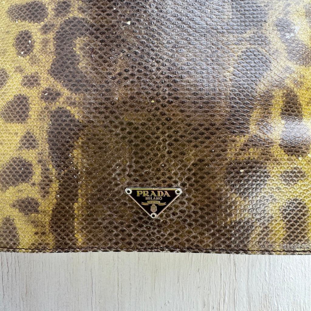 Prada Green Snakeskin Handbag