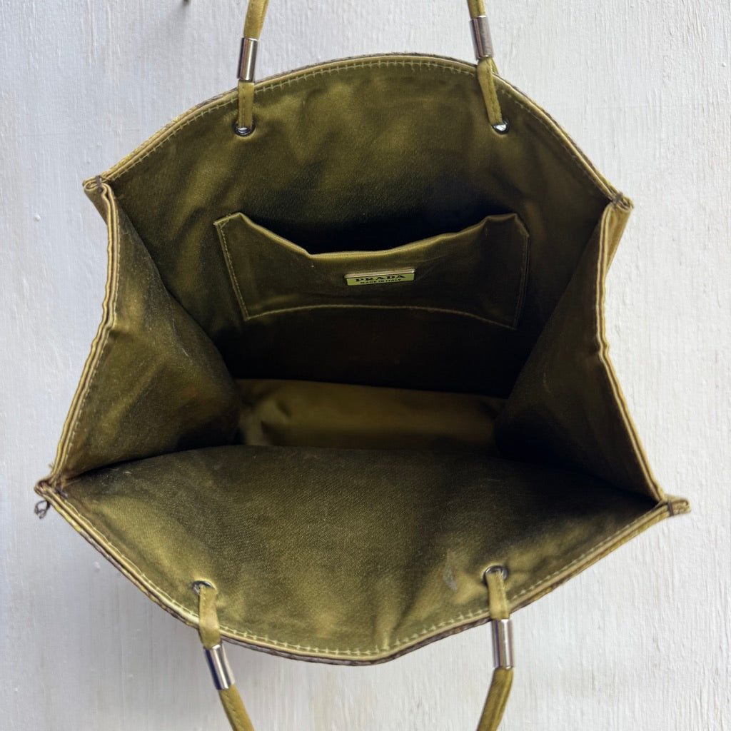 Prada Green Snakeskin Handbag