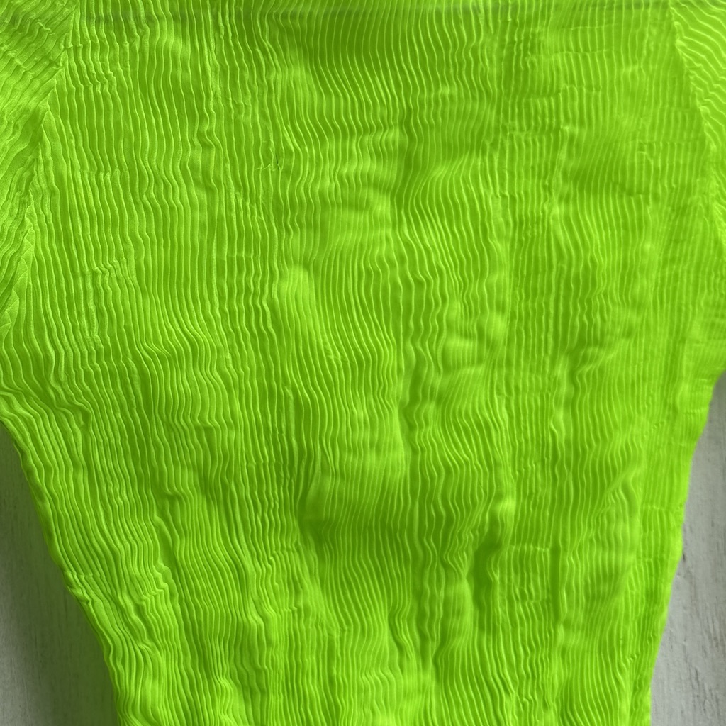 Issey Miyake Lime Green Pleats Please Top