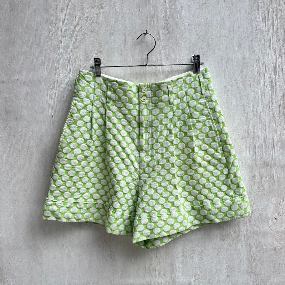 Comme Des Garcons Green Polka Shorts