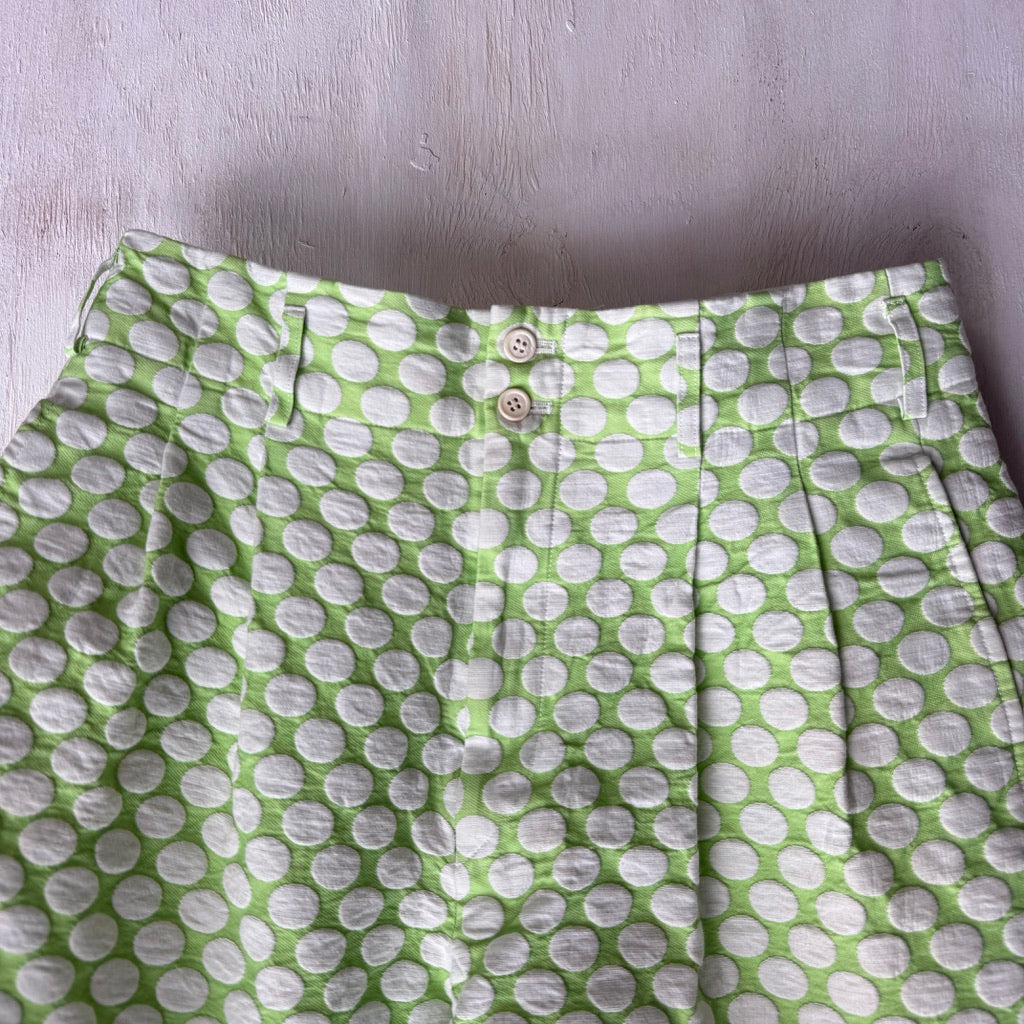 Comme Des Garcons Green Polka Shorts