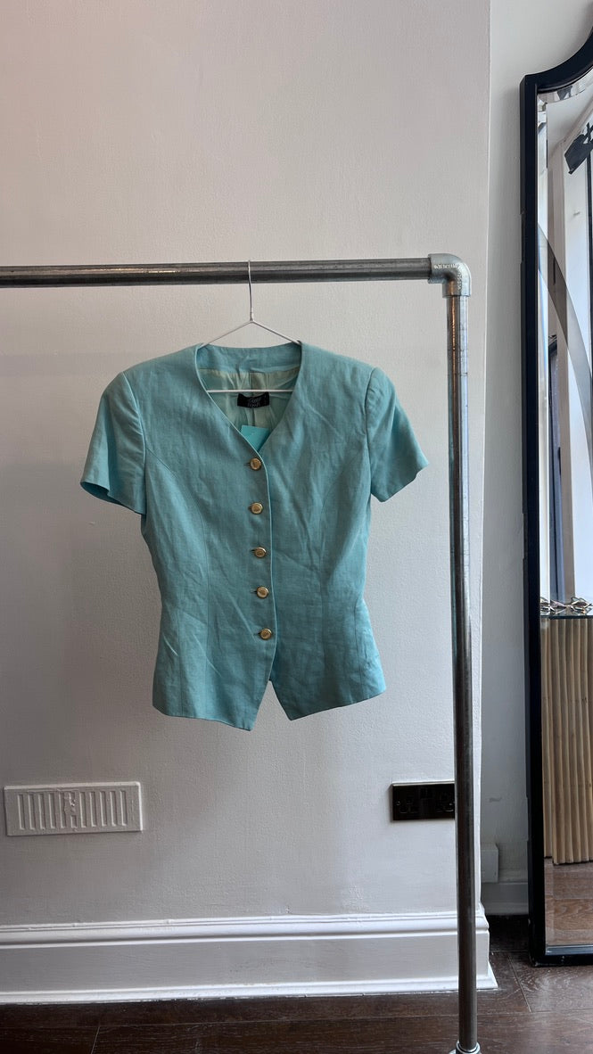 Turquoise 80's Smart Jacket