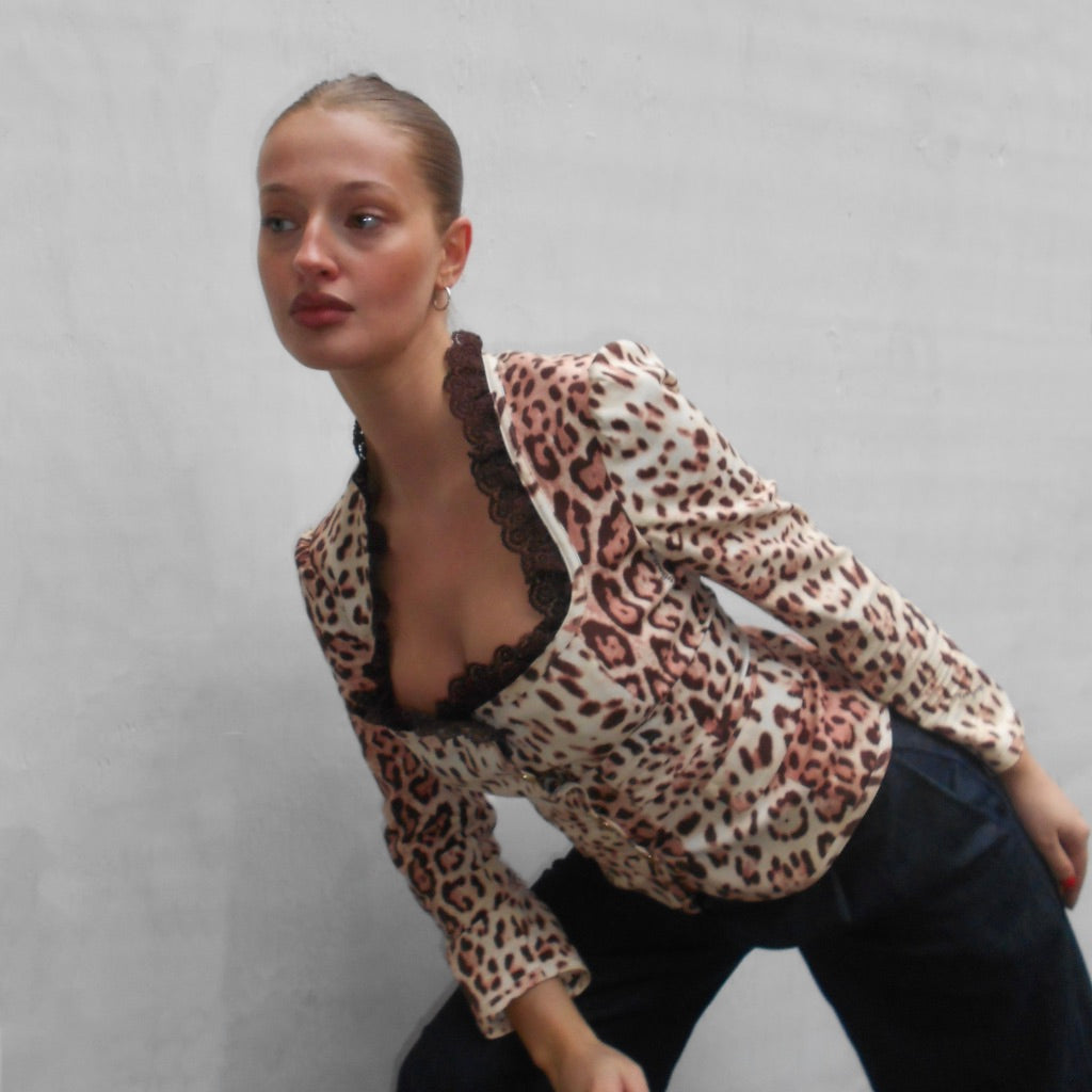 Roberto Cavalli Class Leopard Print Jacket