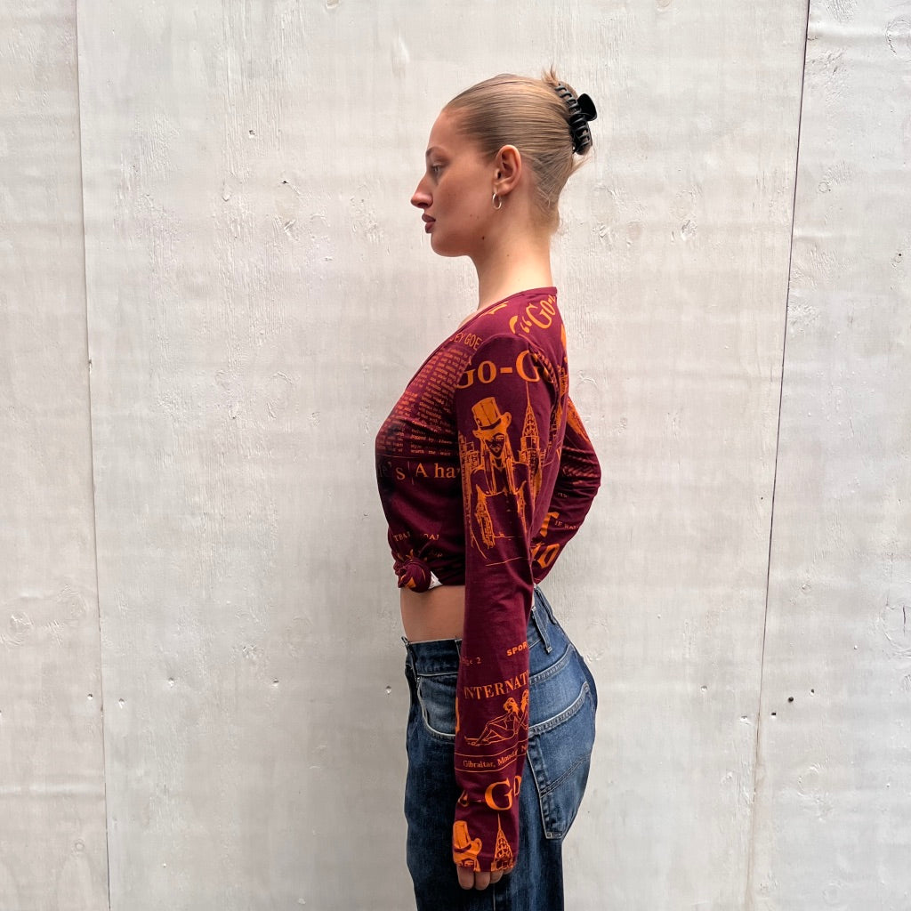 Galliano Newsprint Top