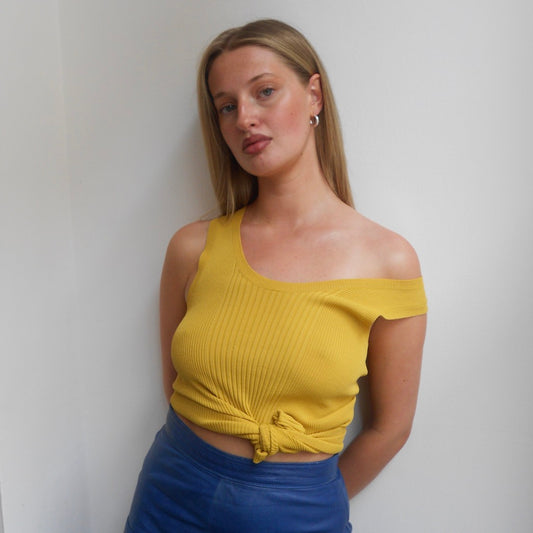 Jean Paul Gaultier Mustard Ribbed Tank