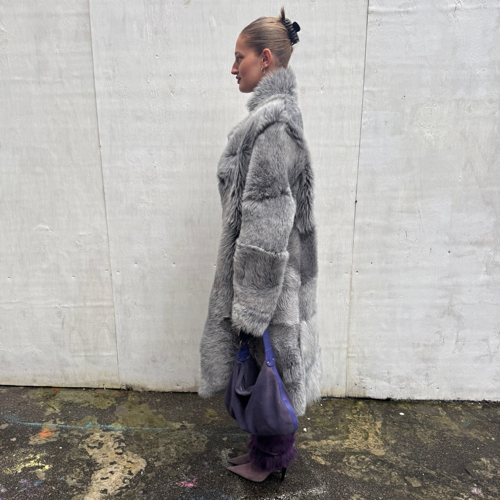 Reversiable Faux Fur & Suede Coat
