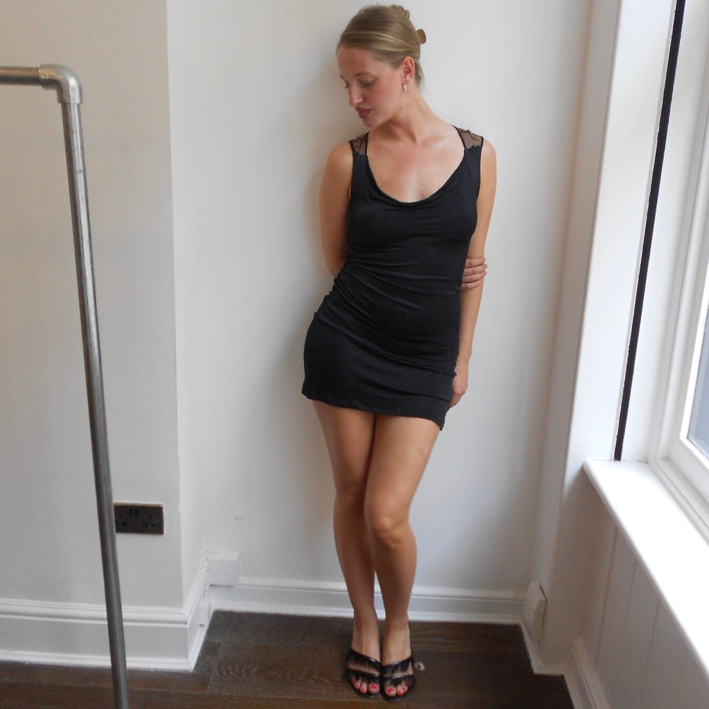 Richmond Black & Gold Mini Dress