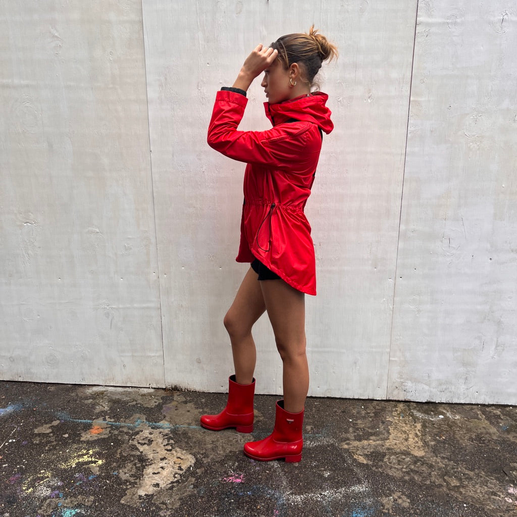 Prada Red Wellies
