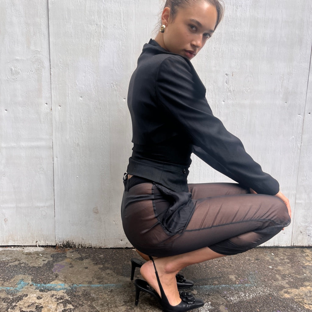 La Perla Black Sheer Capri