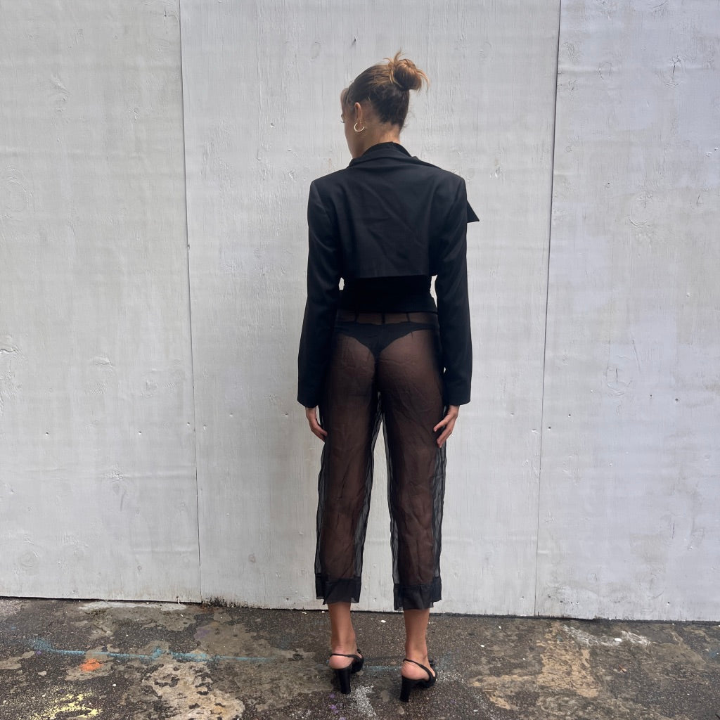 La Perla Black Sheer Capri